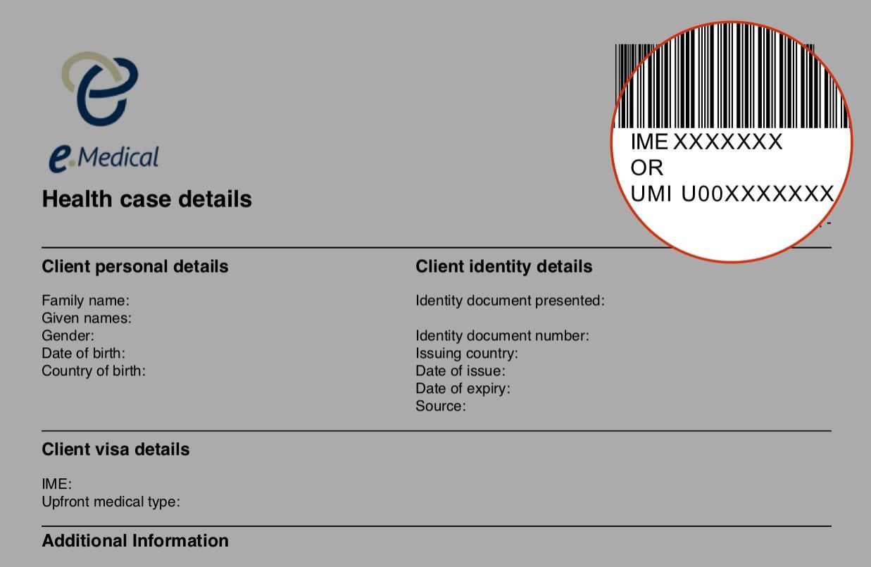 Find the IME or UMI Number for Your Immigration Medical Exam